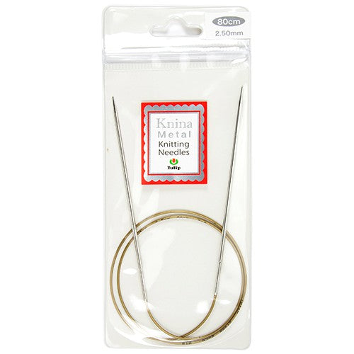 TULIP - CIRCULAR Breien (Alat Rajut) Knitting Needle TULIP Knina Metal- 100 cm, 80 cm, 60 cm, 40 cm
