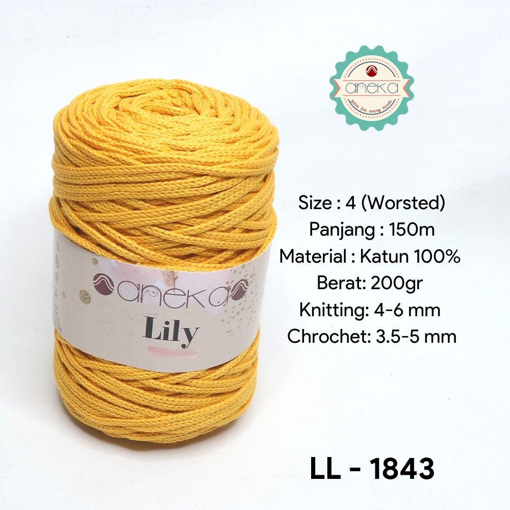 KATALOG - Benang Rajut Lily / Lili / Tambang / Macrame Cotton Rope Yarn