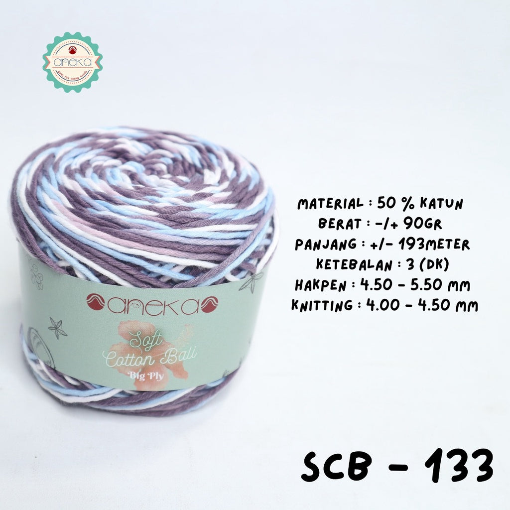 KATALOG - Benang Rajut Katun Bali Sembur Mix / Soft Cotton Big Ply Mambo