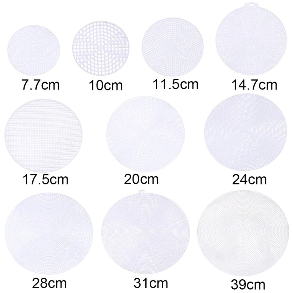 AnekaBenang - Plastic Canvas Round / Kanvas Alas Tas Bulat