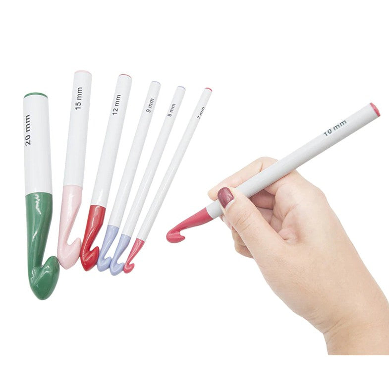 ANEKA - Jarum Rajut Crochet Hooks Set / Knitting Needles Ergonomic (Clover Look Alike) - SET