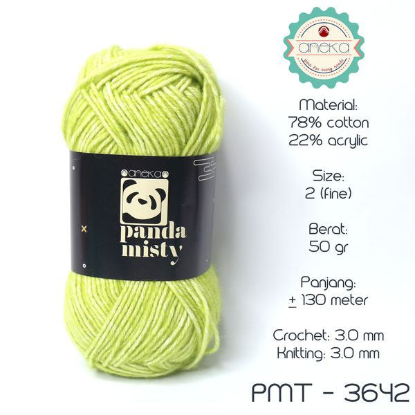 KATALOG - Benang Rajut Katun Panda Misty / Semprot Wol / Stonewashed Yarn - PART 1