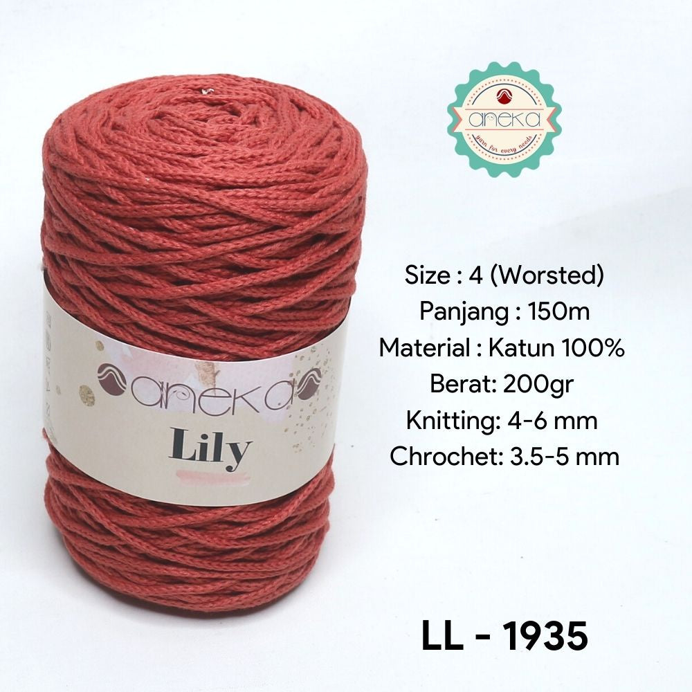 KATALOG - Benang Rajut Lily / Lili / Tambang / Macrame Cotton Rope Yarn