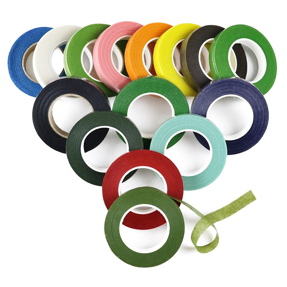 ANEKA - Floral Flower tape / selotip bunga / daun warna warni 30yard