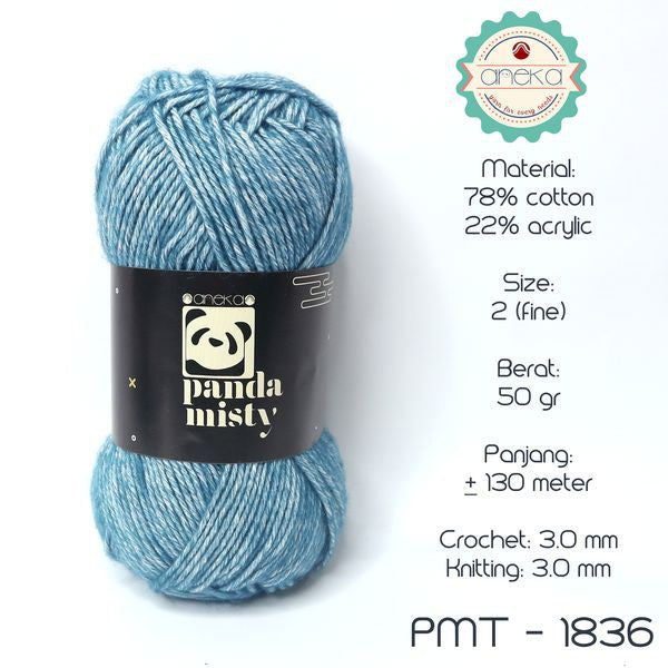 KATALOG - Benang Rajut Katun Panda Misty / Semprot Wol / Stonewashed Yarn - PART 2