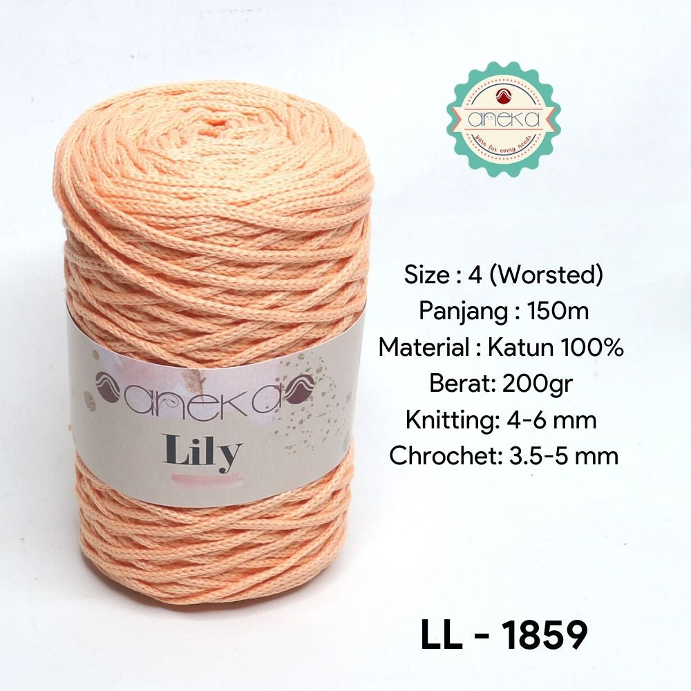 KATALOG - Benang Rajut Lily / Lili / Tambang / Macrame Cotton Rope Yarn
