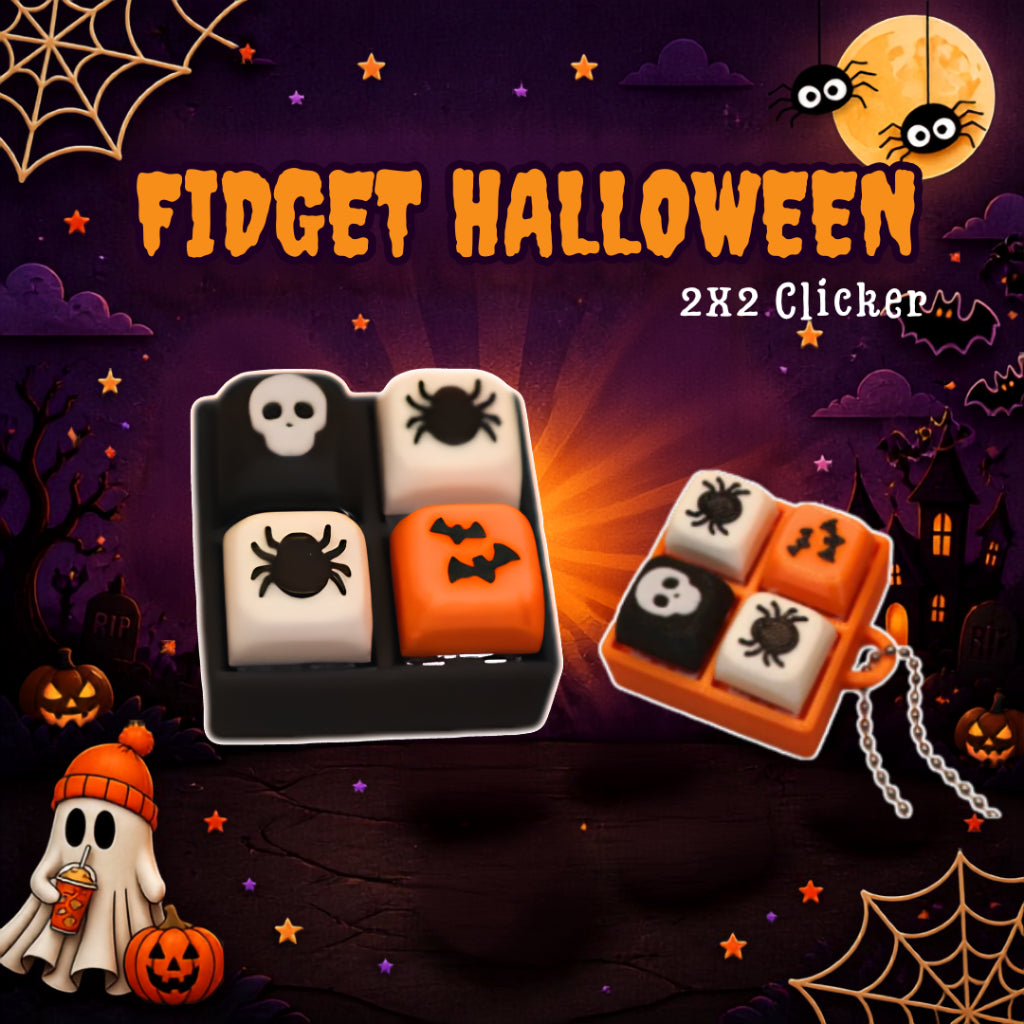 KATALOG - 3D Print Fidget Clicker Halloween Keychain Special Edition / Gantungan Kunci Penghilang Stress