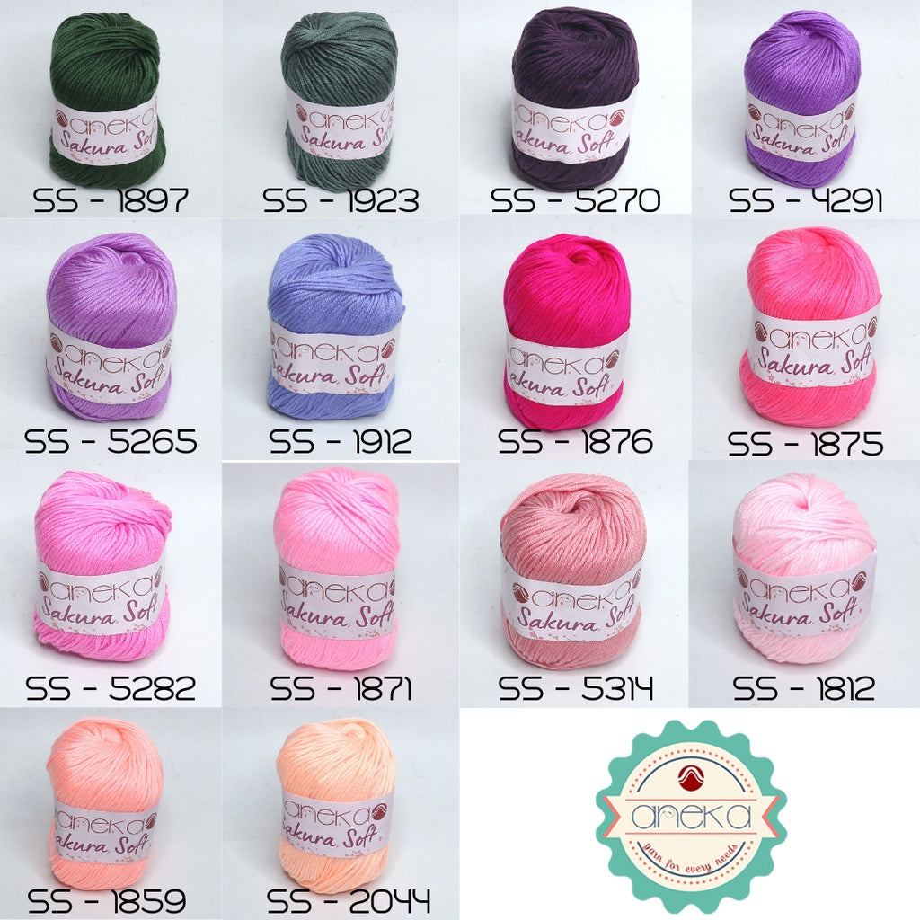 KATALOG - Benang Rajut Sakura Soft / Silk Cotton Milk Cotton Yarn Part 2