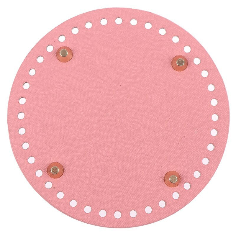 Knitted Leather Round Base Bag / PU Leather Round Base Bag Pre-Drilled ANK