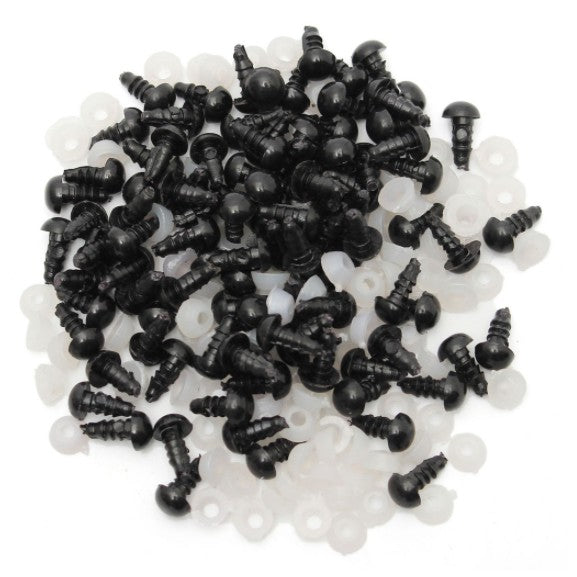 ANEKA - 5 Pasang / 10 PCS - Mata Boneka Bulat Hitam / Amigurumi / Safety Eyes Doll 5 - 40mm