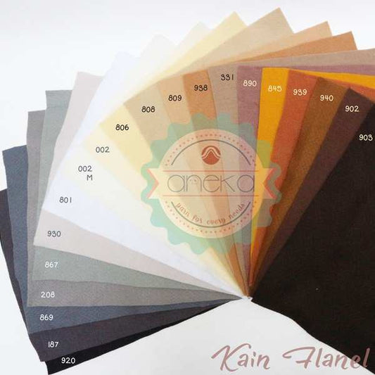 Kain Felt / Flanel /  Laken / Flanel Daiwin Taiwan Fabric - Abu Cokelat - PER METER