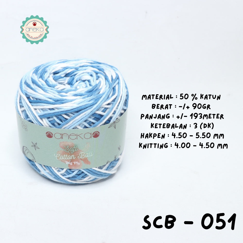 KATALOG - Benang Rajut Katun Bali Sembur Mix / Soft Cotton Big Ply Mambo