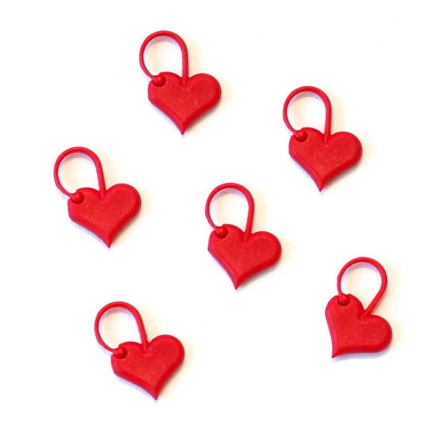 ANEKA - Locking Stitch Marker Heart / Penanda Rajut Bentuk HAti - SET