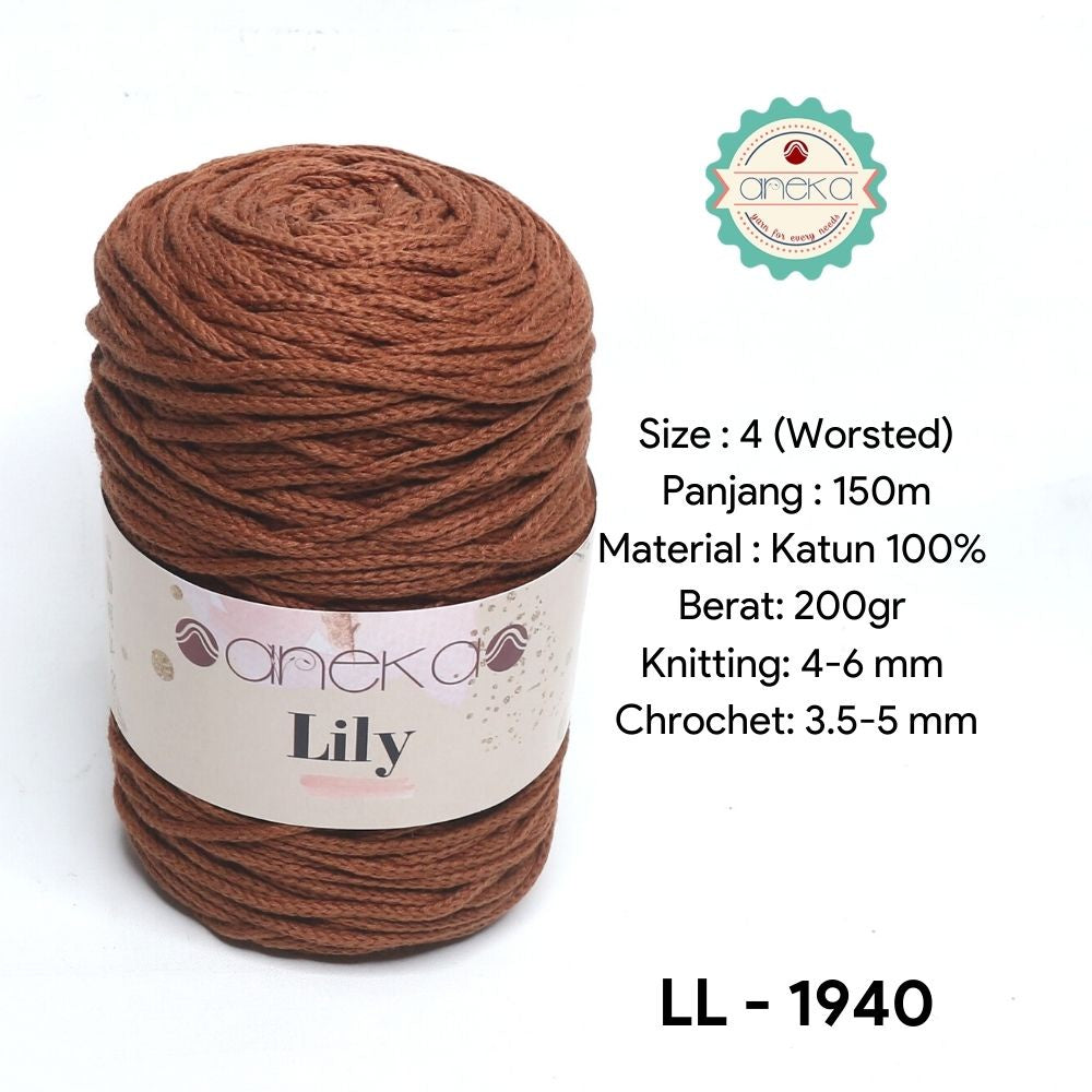 KATALOG - Benang Rajut Lily / Lili / Tambang / Macrame Cotton Rope Yarn