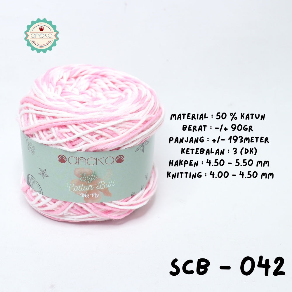 KATALOG - Benang Rajut Katun Bali Sembur Mix / Soft Cotton Big Ply Mambo