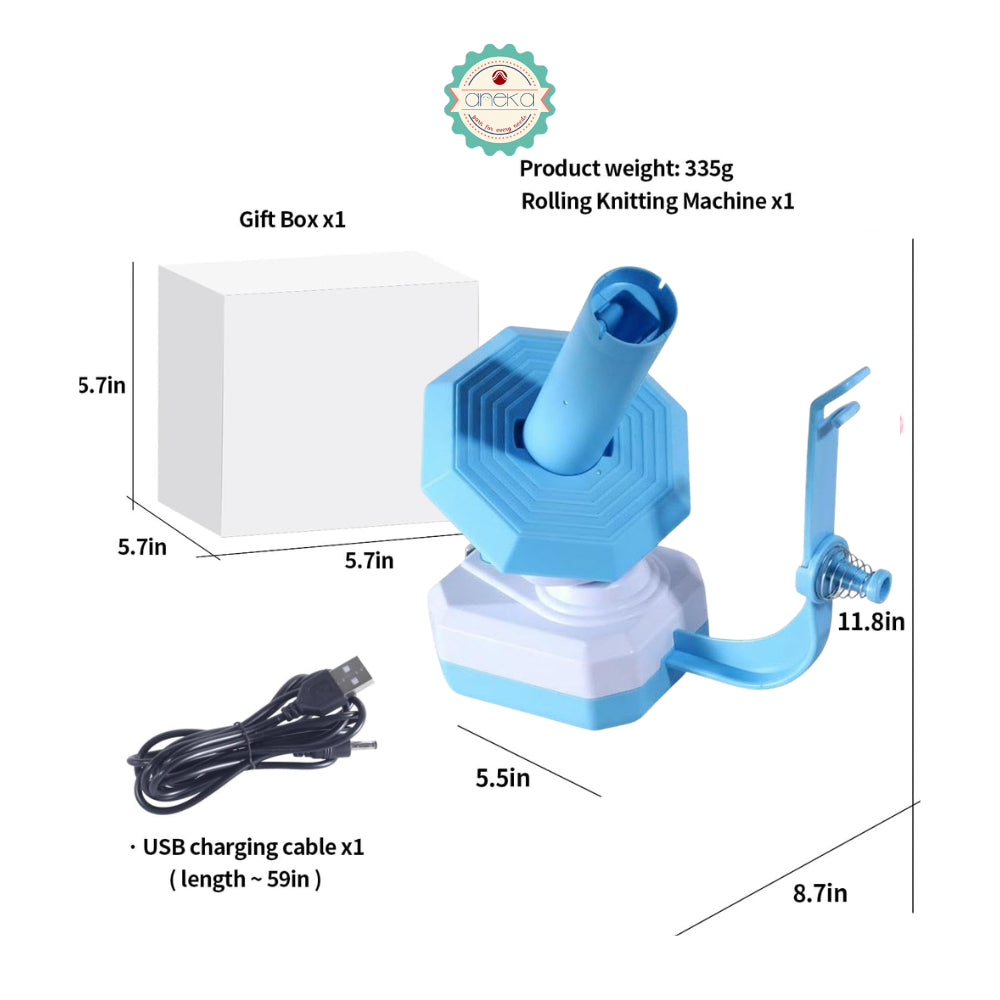 ANEKA - Wool Winder Octagonal / Mesin Penggulung Benang / Electric Yarn Roll Knitting Machine / Wool Spinner Automatic