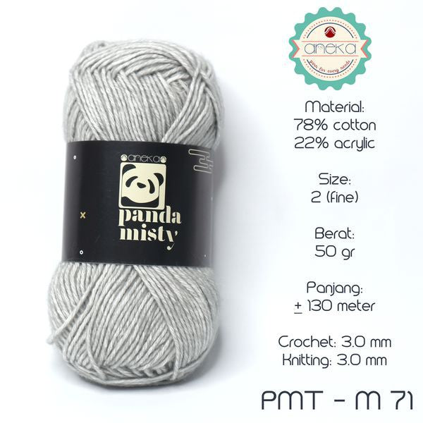 KATALOG - Benang Rajut Katun Panda Misty / Semprot Wol / Stonewashed Yarn - PART 1