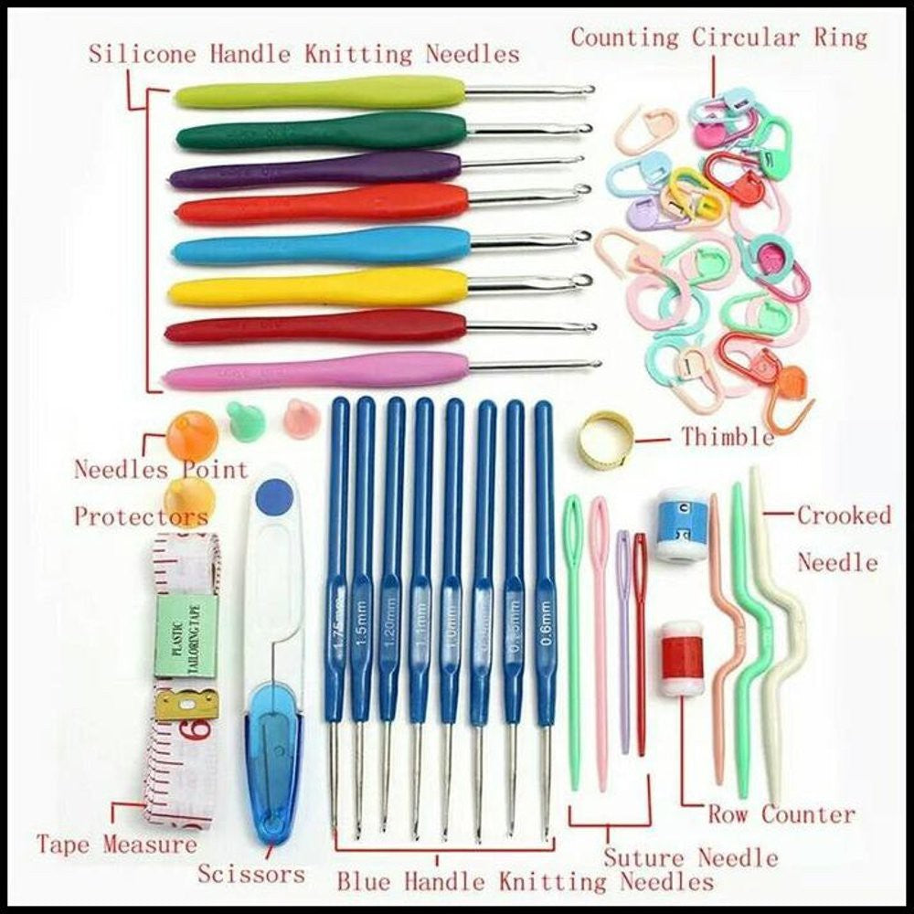 ANEKA - Alat Rajut / Hakpen / Perlengkapan Rajut / Jarum Rajut Set - BOX