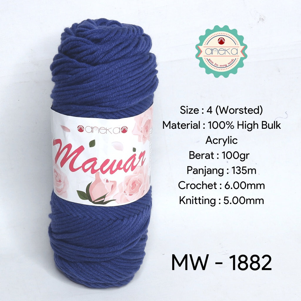 KATALOG - Benang Rajut Mawar / Soft Acrylic Yarn / 8 ply Milk Cotton Worsted / Katun Susu PART 1