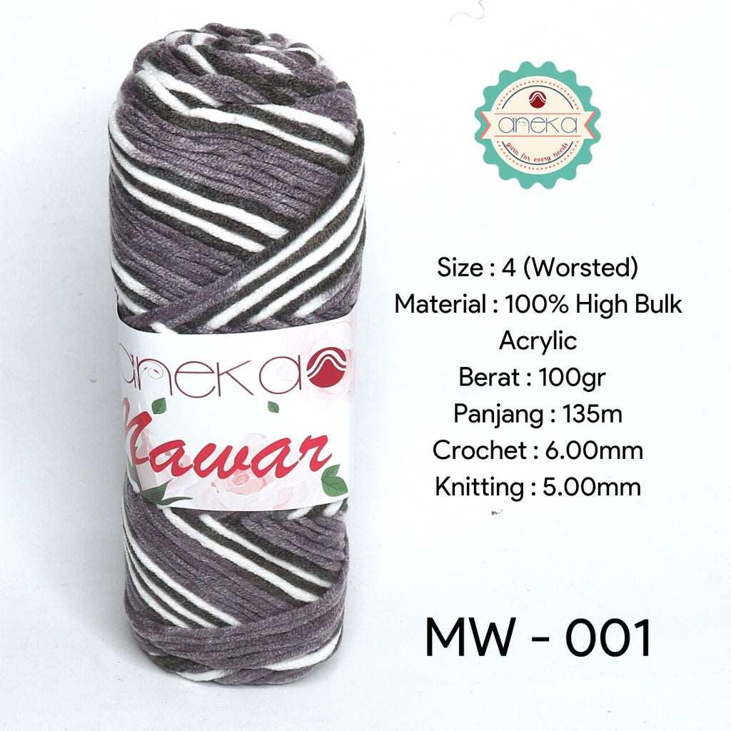 KATALOG - Benang Rajut Mawar / Soft Acrylic Yarn / 8 ply Milk Cotton Worsted / Katun Susu Sembur Mix PART 2