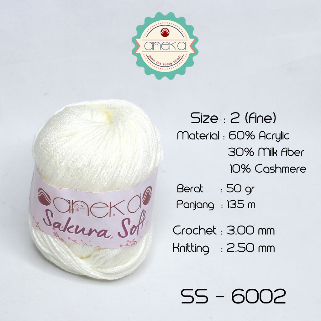 KATALOG - Benang Rajut Sakura Soft / Silk Cotton Milk Cotton Yarn Part 1