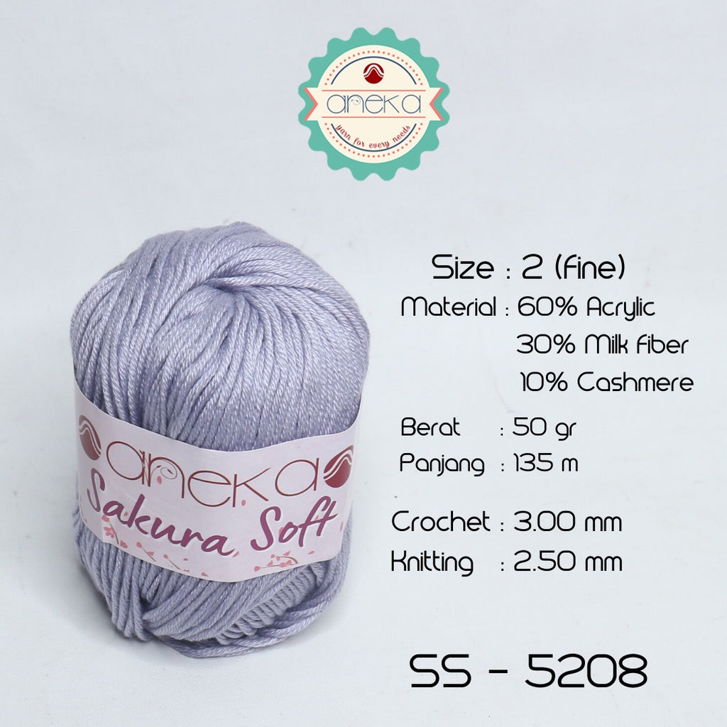 KATALOG - Benang Rajut Sakura Soft / Silk Cotton Milk Cotton Yarn Part 1