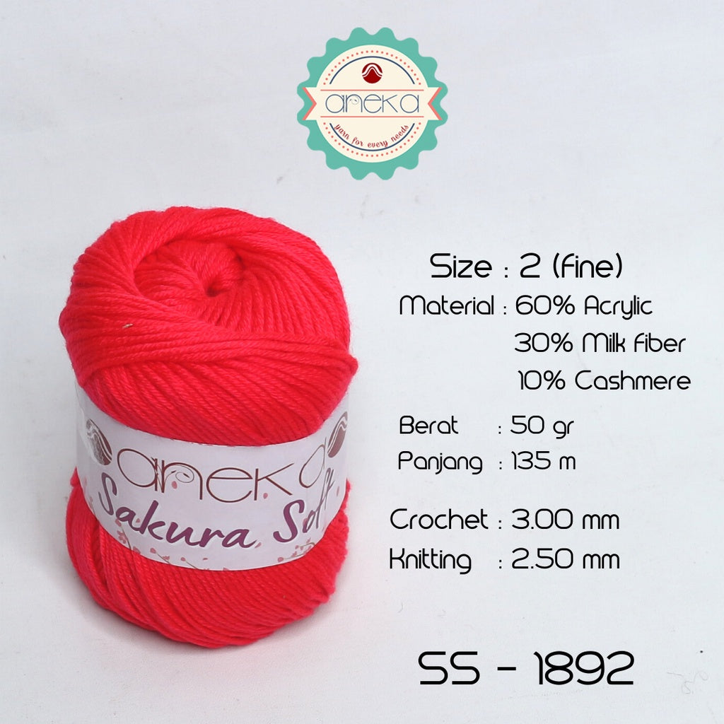KATALOG - Benang Rajut Sakura Soft / Silk Cotton Milk Cotton Yarn Part 1