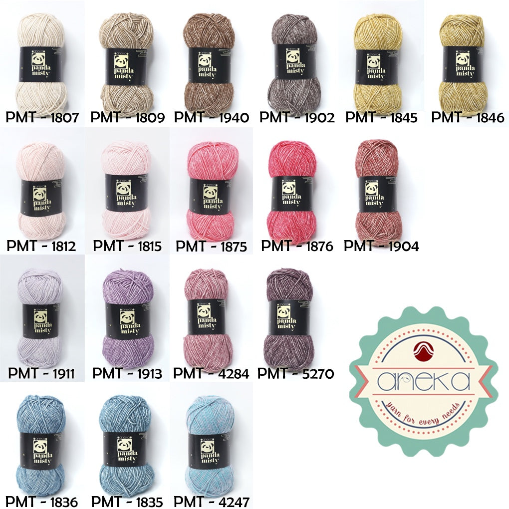 KATALOG - Benang Rajut Katun Panda Misty / Semprot Wol / Stonewashed Yarn - PART 2