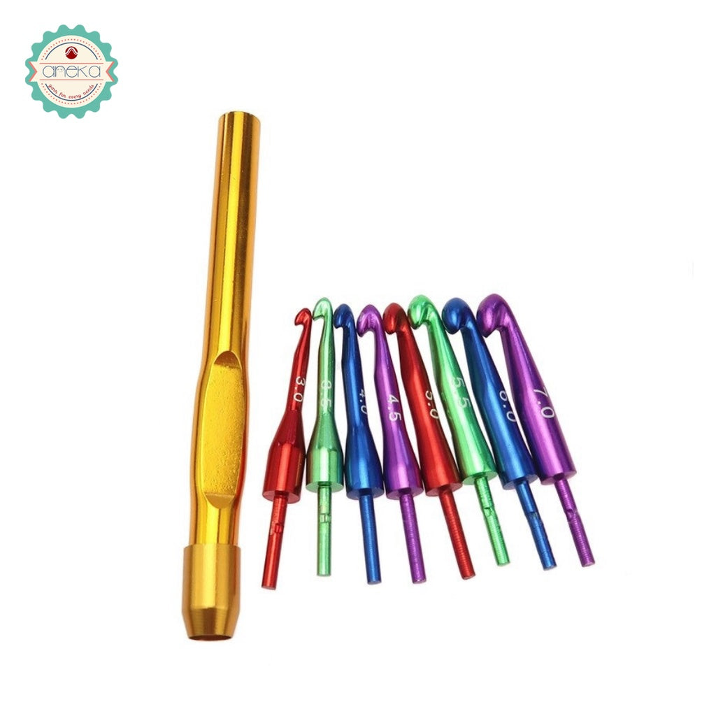 AnekaBenang - Hakpen Interchangeable Set Dompet / Crochet Hooks With Case