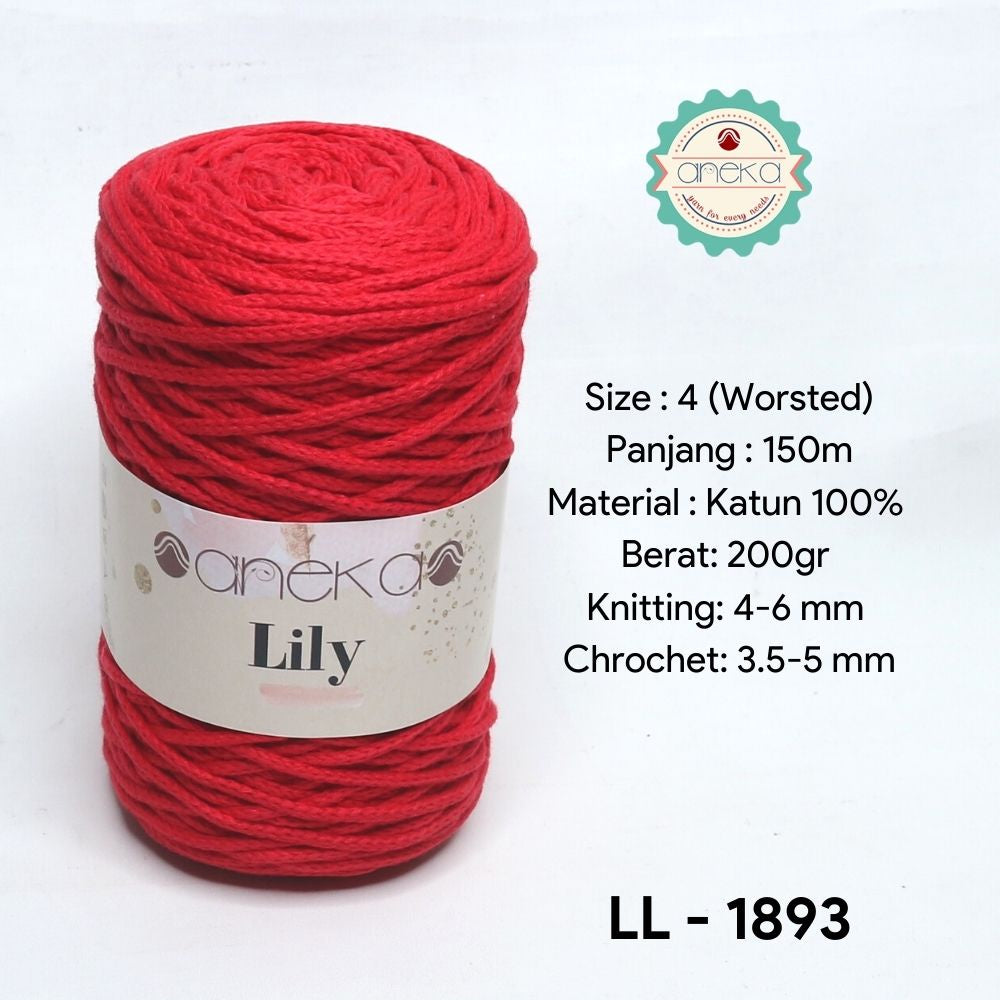KATALOG - Benang Rajut Lily / Lili / Tambang / Macrame Cotton Rope Yarn