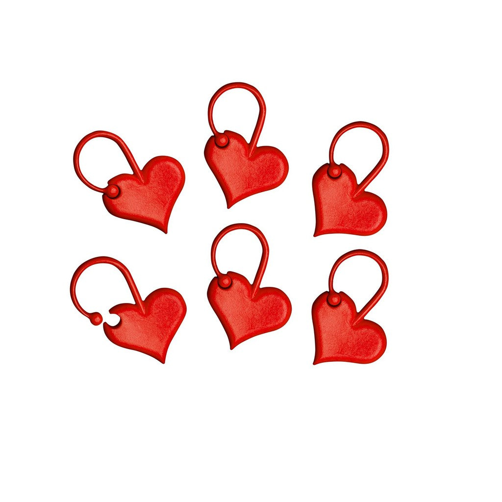 ANEKA - Locking Stitch Marker Heart / Penanda Rajut Bentuk HAti - SET