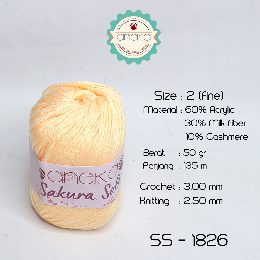 KATALOG - Benang Rajut Sakura Soft / Silk Cotton Milk Cotton Yarn Part 1