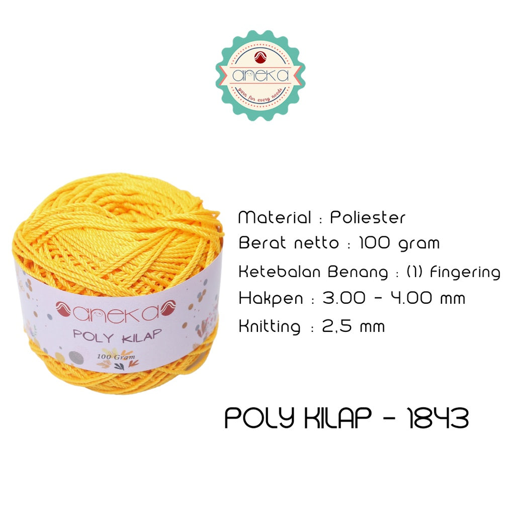 KATALOG - PREMIUM Benang Rajut Polyester/ Poliester / Poli Poly Kilap Warna PART 1