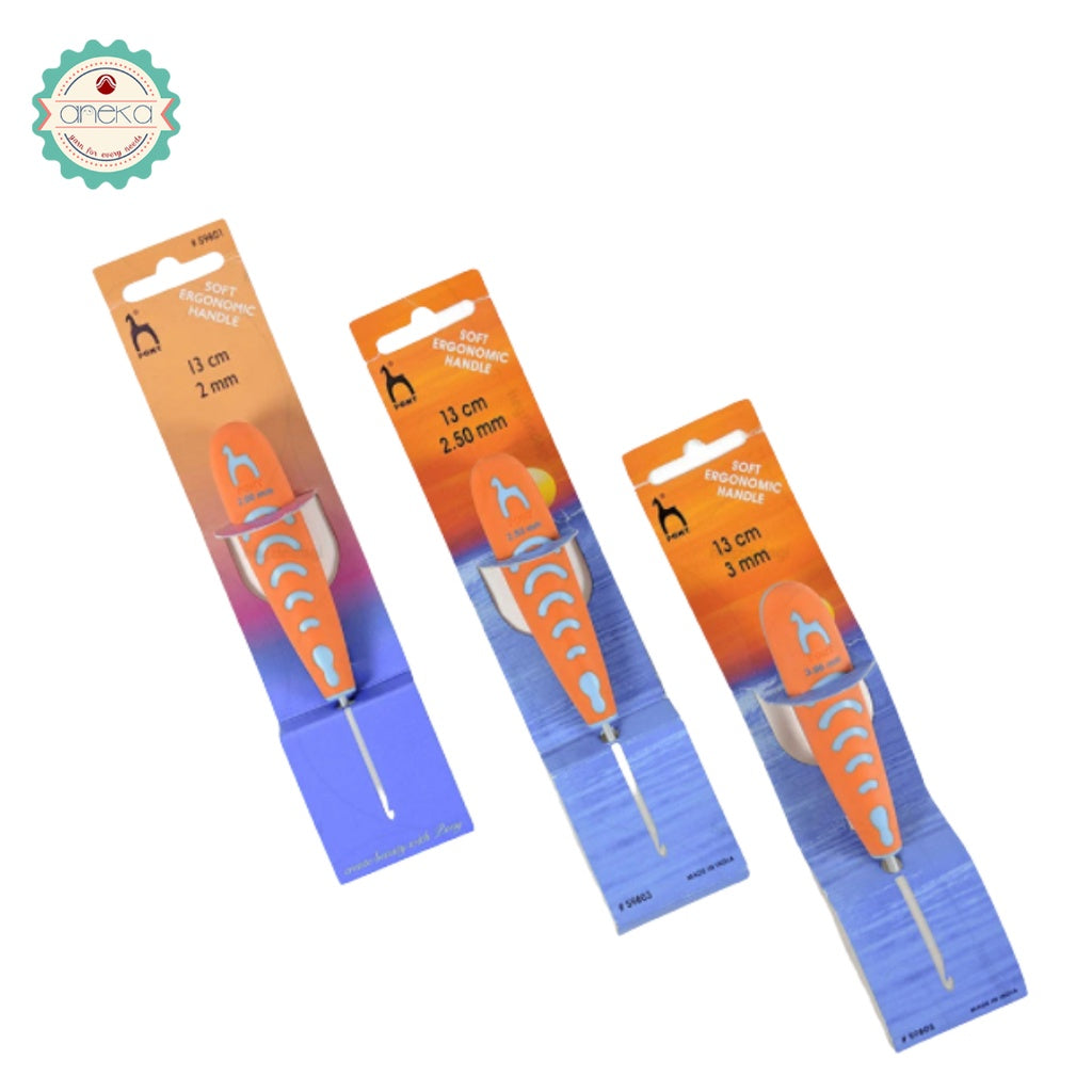 PONY - Hakpen (Alat / Jarum Rajut) Crochet Hooks AL With Ergonomic Handle - PCS