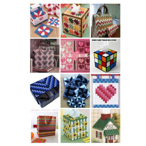 AnekaBenang - Square Plastic Canvas / Kanvas Plastik Kotak DIY - Grid 4 & 3 mm