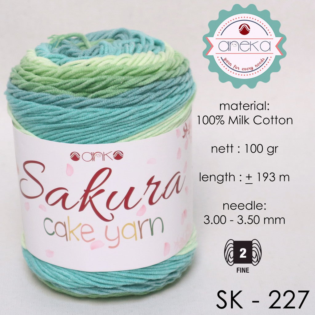 KATALOG - Benang Rajut Katun Susu Rainbow Sakura Cake Milk Cotton Yarn - 2