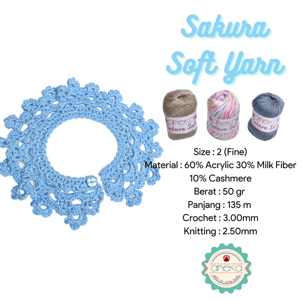 KATALOG - Benang Rajut Sakura Soft / Silk Cotton Milk Cotton Yarn Part 2