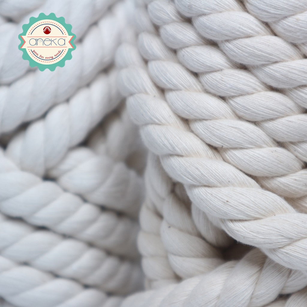ANEKA - Benang Tali macrame makrame Grade A super katun cotton rope 6, 8, 10, 12 mm 1KG 500GR
