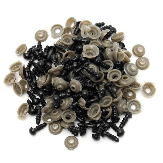 ANEKA - 5 Pasang / 10 PCS - Mata Boneka Bulat Hitam / Amigurumi / Safety Eyes Doll 5 - 40mm
