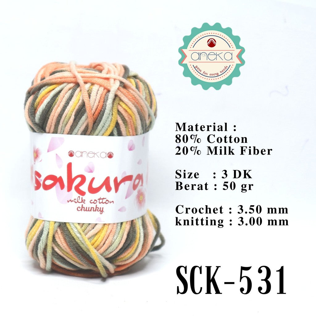 CATALOG - Sakura Milk Cotton Chunky Mix Sembur Mix Cotton Knitting Yarn PART 3