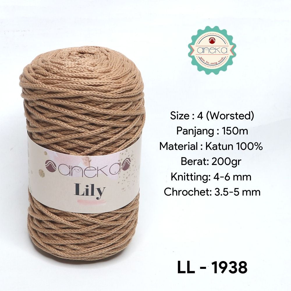 KATALOG - Benang Rajut Lily / Lili / Tambang / Macrame Cotton Rope Yarn