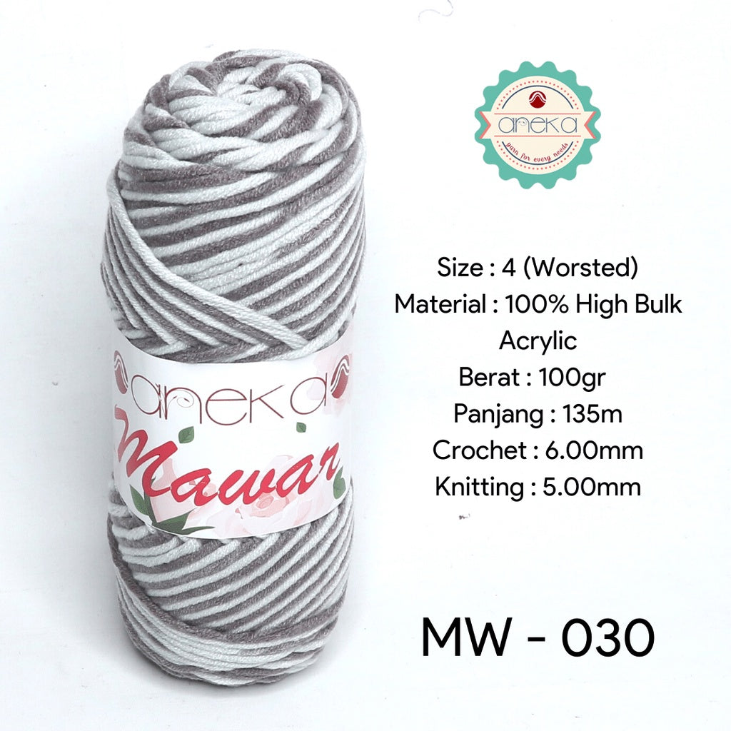 KATALOG - Benang Rajut Mawar / Soft Acrylic Yarn / 8 ply Milk Cotton Worsted / Katun Susu Sembur Mix PART 2