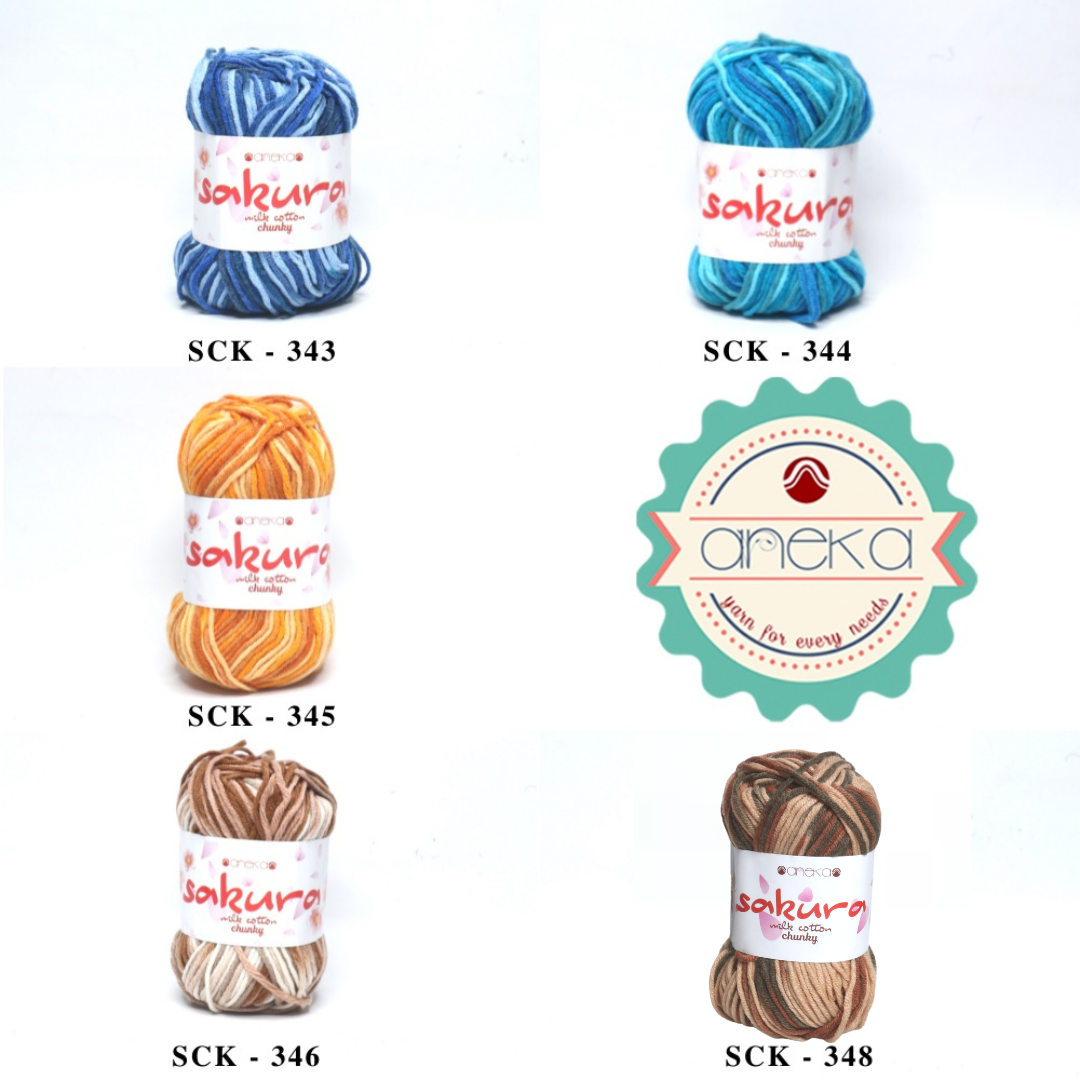 CATALOG - Sakura Milk Cotton Chunky Mix Sembur Mix Cotton Knitting Yarn PART 3