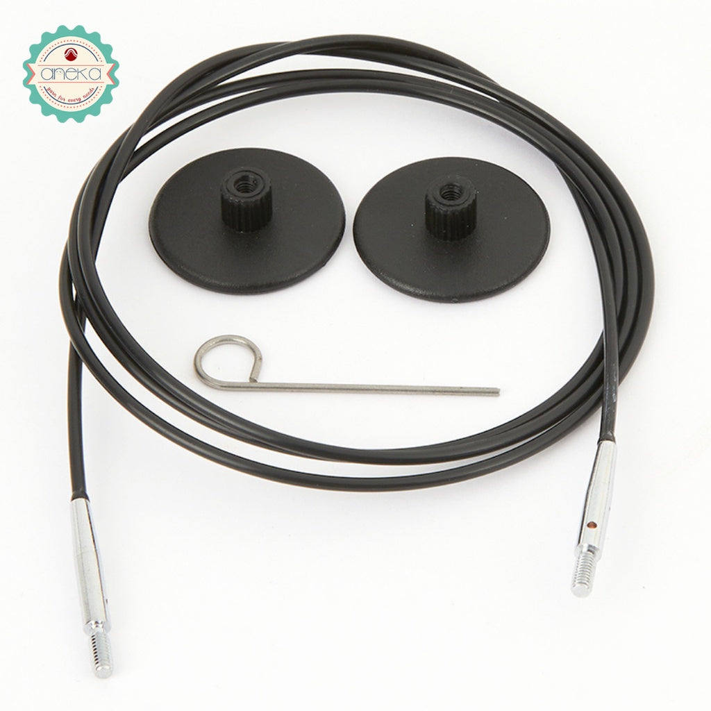 KNITPRO - Colour Coded Cables for IC Interchangable Accesories ( With 1 Cable Key & 2 End caps )