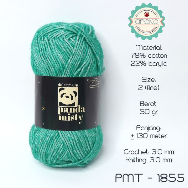 KATALOG - Benang Rajut Katun Panda Misty / Semprot Wol / Stonewashed Yarn - PART 1