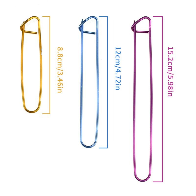 ANEKA - Knitting Needle Stitch Holder / Penahan Rajutan Bentuk Peniti Alumunium - SET