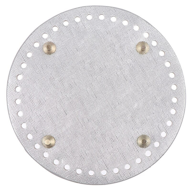 Knitted Leather Round Base Bag / PU Leather Round Base Bag Pre-Drilled ANK