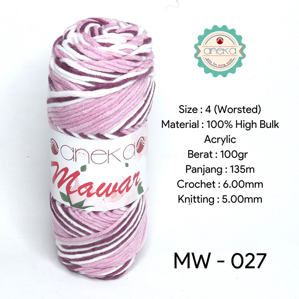 KATALOG - Benang Rajut Mawar / Soft Acrylic Yarn / 8 ply Milk Cotton Worsted / Katun Susu Sembur Mix PART 2