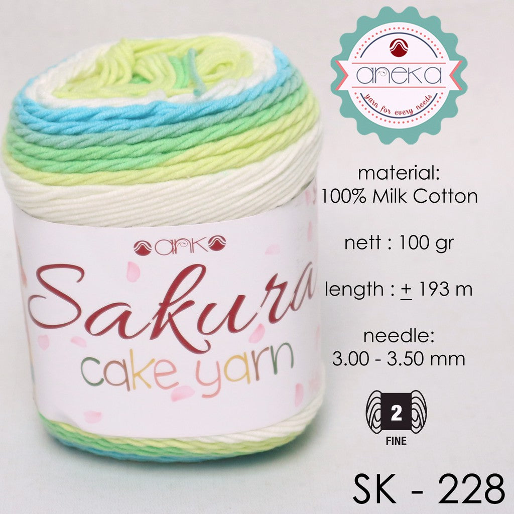 KATALOG - Benang Rajut Katun Susu Rainbow Sakura Cake Milk Cotton Yarn - 2
