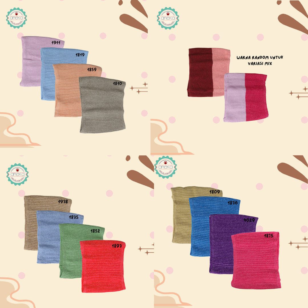 KATALOG - Ciput Rajut Polos / Bandana Rajut / Inner Kerudung Premium Knit ALISA - 2